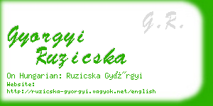 gyorgyi ruzicska business card